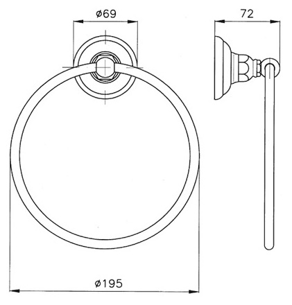 Полотенцедержатель Nicolazzi Classica 1485CR