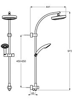 Душевая стойка Vidima Тренд B9106AA