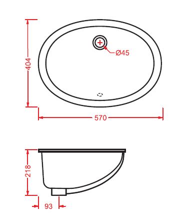 Раковина ArtCeram Diana DIL001 01;00 57 белый глянцевый