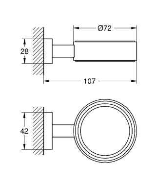 Держатель для стаканов Grohe Essentials Cube 40508000 