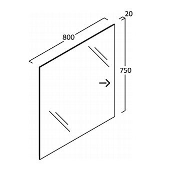 Зеркало Berloni Bagno SS0800M 80