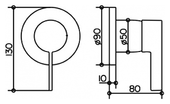 Смеситель Keuco Ixmo 59551019501 для душа (внешняя часть)