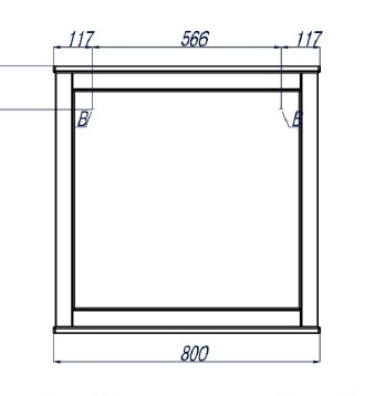 Зеркало Aquaton Леон 1A186402LBPS0 80 дуб белый
