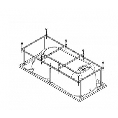 Монтажный комплект Roca BeCool ZRU9303021 190х90 см