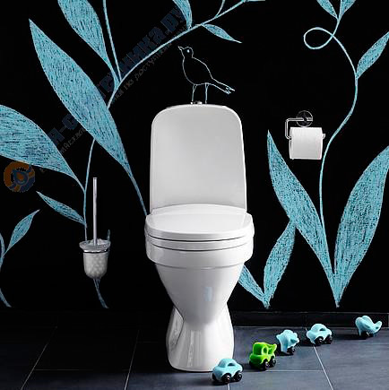 Унитаз-компакт Gustavsberg Nordic 2310 c жесткой крышкой-сиденьем