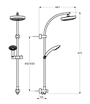 Душевая стойка Vidima Тренд B9105AA