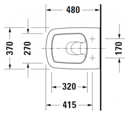 Чаша для унитаза подвесного Duravit DuraStyle 2539090000