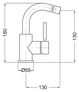 Смеситель Cezares Olimp OLIMP-BSM2-02-L для биде