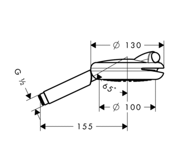 Душевая лейка Hansgrohe Raindance 28545000 хром