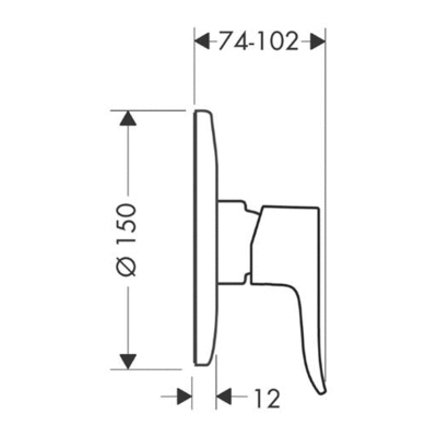 Смеситель Hansgrohe Metris 31686000 для душа, хром