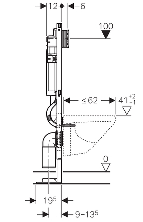 Система инсталляции Geberit Duofix UP320 111.333.00.5 для подвесного унитаза 