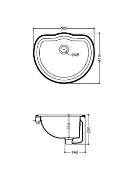Раковина Kerasan Retro 103101bi*0 50 белый