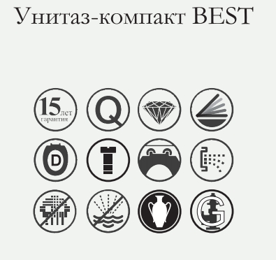 Унитаз-компакт Sanita Luxe Best D с крышкой-сиденьем