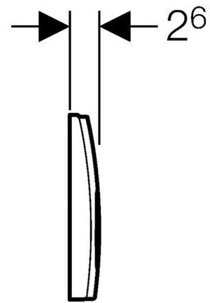 Кнопка смыва Geberit Delta 21 115.125.21.1 хром