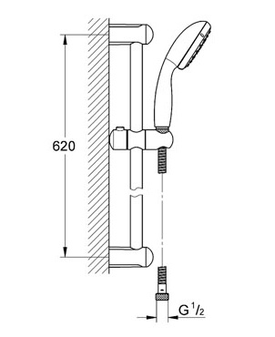 Душевой гарнитур Grohe Tempesta New 27795000 