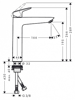 Смеситель Hansgrohe Logis 71091000 для раковины, хром