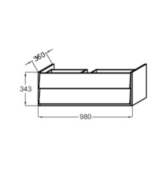 Тумба для комплекта Jacob Delafon Escale EB760-HU (EB760-G1C) 98 см, белый бриллиант