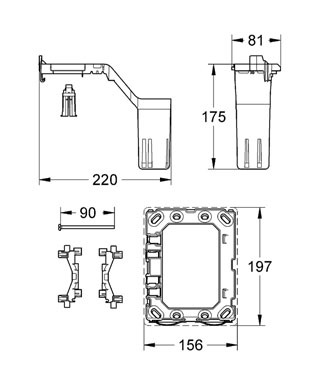 Крепежная рама Grohe Fresh 38796000
