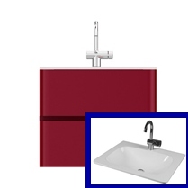 Тумба для комплекта AM.PM Serenity 60 красная