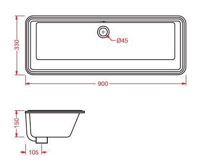 Раковина Artceram Gea GEL002 01;00 90 белый глянцевый