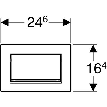 Кнопка смыва Geberit Sigma 30 115.893.14.1 черный матовый/хром глянцевый