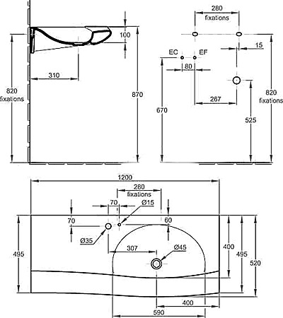 Раковина Jacob Delafon Stillness E1292-X4-00
