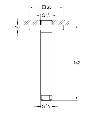 Кронштейн для верхнего душа Grohe Rainshower 27485000