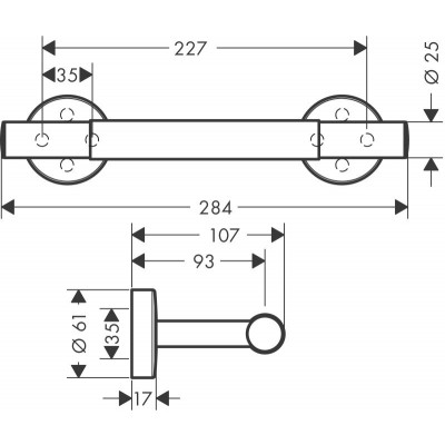 Подставка для ног Hansgrohe Raindance Select 26329000 хром