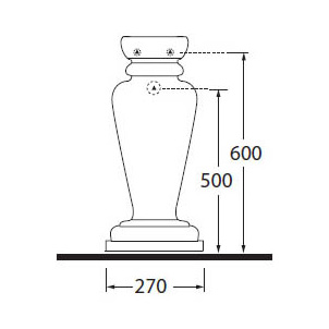 Пьедестал для раковины Azzurra Jubilaeum JUCLT0000000BI/(JUB300 bi) белый
