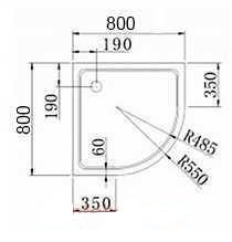 Панель для поддона Cezares TRAY-M-R-80-SCR