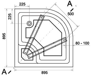 Опорная конструкция Ravak SABINA 90 Base