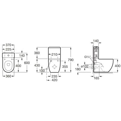 Бачок для унитаза Roca Meridian 341242000