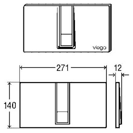 Кнопка смыва Viega Visign for Style 14 654689 белая