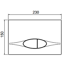 Кнопка смыва Jacob Delafon E29026-01R двойная с панелью, белый