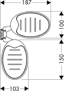 Мыльница Hansgrohe Raindance 28698000 хром