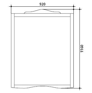 Зеркало Kerasan Retro 734540 noce 92 орех
