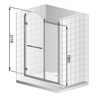 Душевая дверь в нишу Cezares Retro B 11 120 PP G L/R