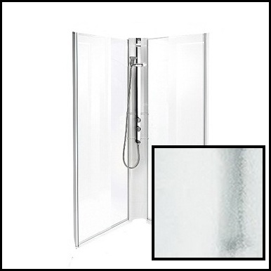 Задняя панель IDO Showerama 8-5 4985126011 100x100 узорчатое стекло, белый профиль