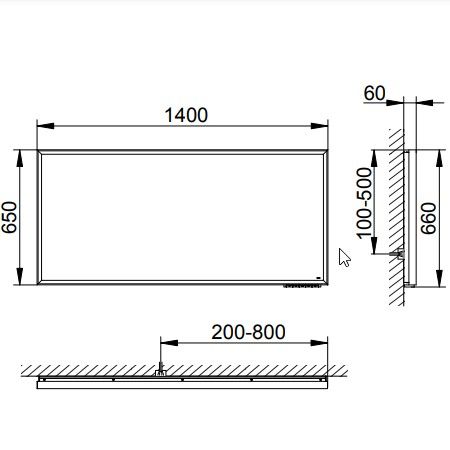 Зеркало Keuco Royal Lumos 14597135000 140 см