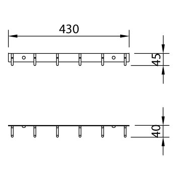 Вешалка Clever Urban2 99483 6 крючков, хром
