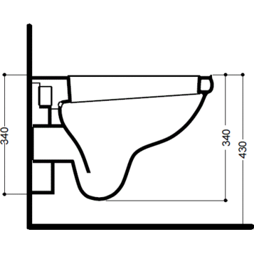 Унитаз подвесной Kerasan Retro 101504 nero фурнитура бронза