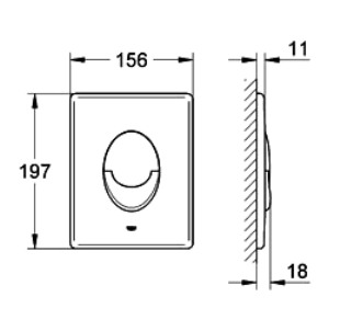 Кнопка смыва Grohe Skate Air 38505P00 хром матовый