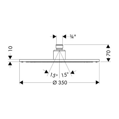 Верхний душ Hansgrohe Raindance 28420000 хром