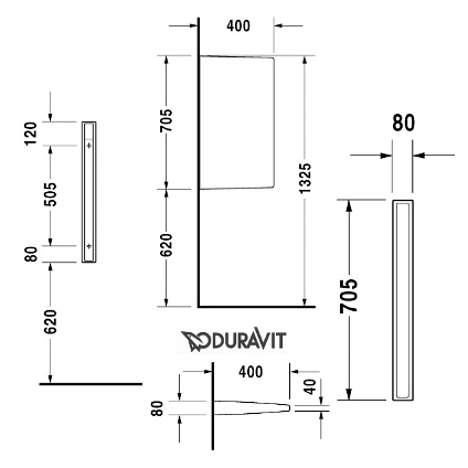 Перегородка для писсуара Duravit Starck 3