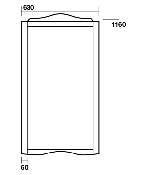 Мебель для ванной Kerasan Retro 735140 69 2 двери, орех