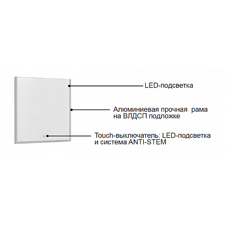 Зеркало Roca Aneto 812362000 60 с подсветкой
