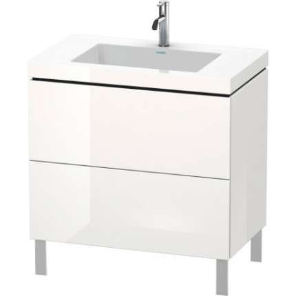 Тумба с раковиной Duravit L-Cube LC6937O2222 80 два ящика, белый глянцевый