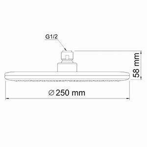 Верхний душ WasserKRAFT A030 