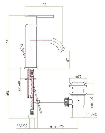 Смеситель Fiore XS 71CR7730 для биде