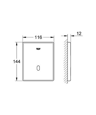 Кнопка смыва Grohe Tectron Skate 37321001 для писсуара